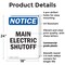 Signmission Main Electric Shutoff, 18 in W x Rectangle, Plastic OS-2PACK-NS-P-1824-V-14079 - alternate 3